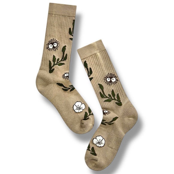 Studio Ghibli My Neighbor Totoro Soot Sprite Crew Socks - Picture 1 of 5